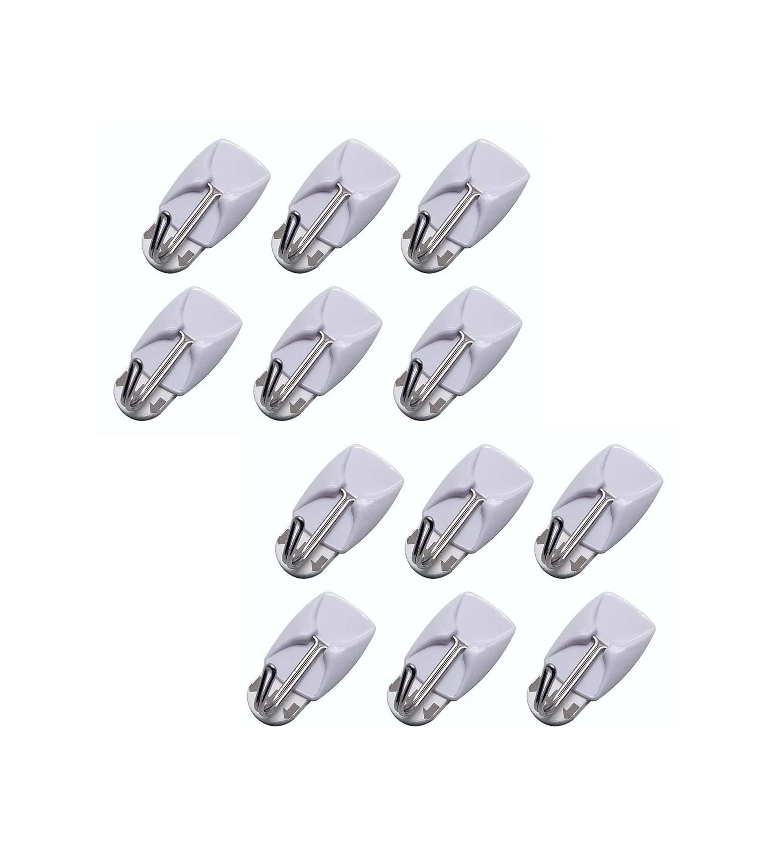 Mr. Gadget's Solutions 12 Pieces in One Pack Small, Removable Self-Adhesive Metal Hook Set