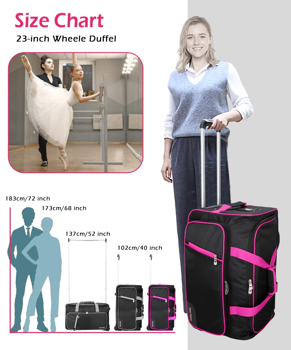 Dance Bag With Garment Rack,23 Inches Dance Competition Bags With Rack