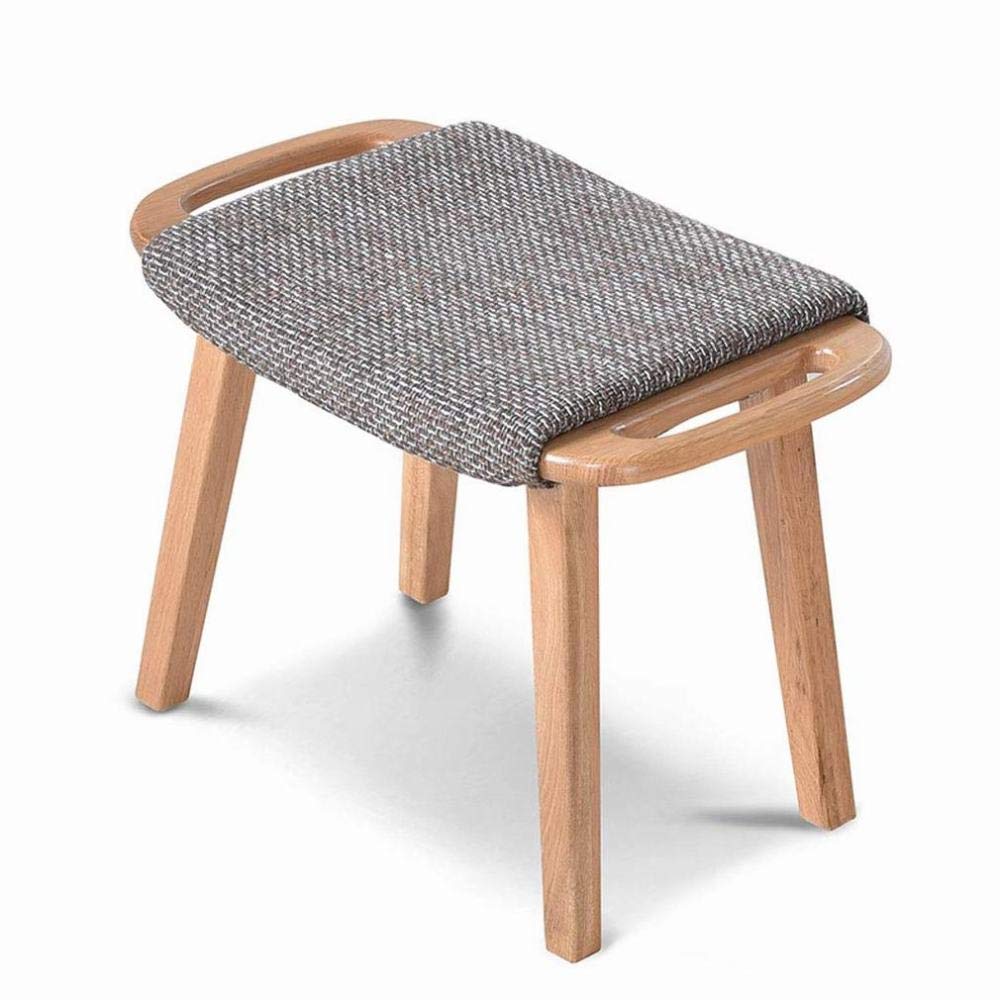 Taburete de madera maciza para solucionar la falta de espacio en tocadores de dormitorio