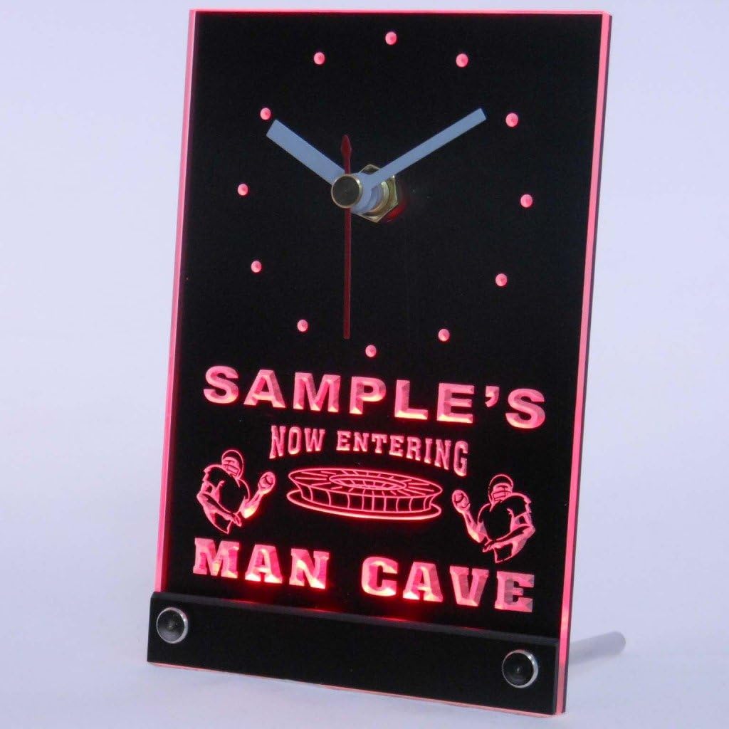ADVPRO tncqa-tm Personalized Custom Man Cave Football Bar Beer Neon Led Table Clock