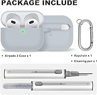 Vista 470 de Funda para AirPods Pro con kit de limpieza, funda de silicona suave para Apple AirPod Pro de 1ª/2ª generación, accesorios de funda AirPods Pro/Pro 2