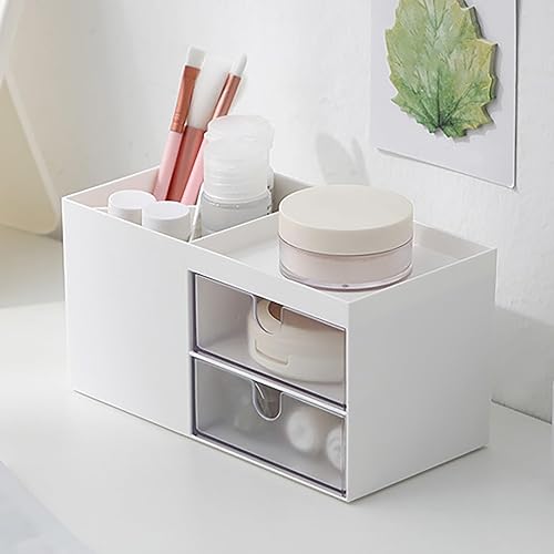 Miniatura 5 de Organizador de maquillaje con cajones, organizador de mostrador para cosméticos, soporte de tocador para pinceles de lápiz labial, necesidades de