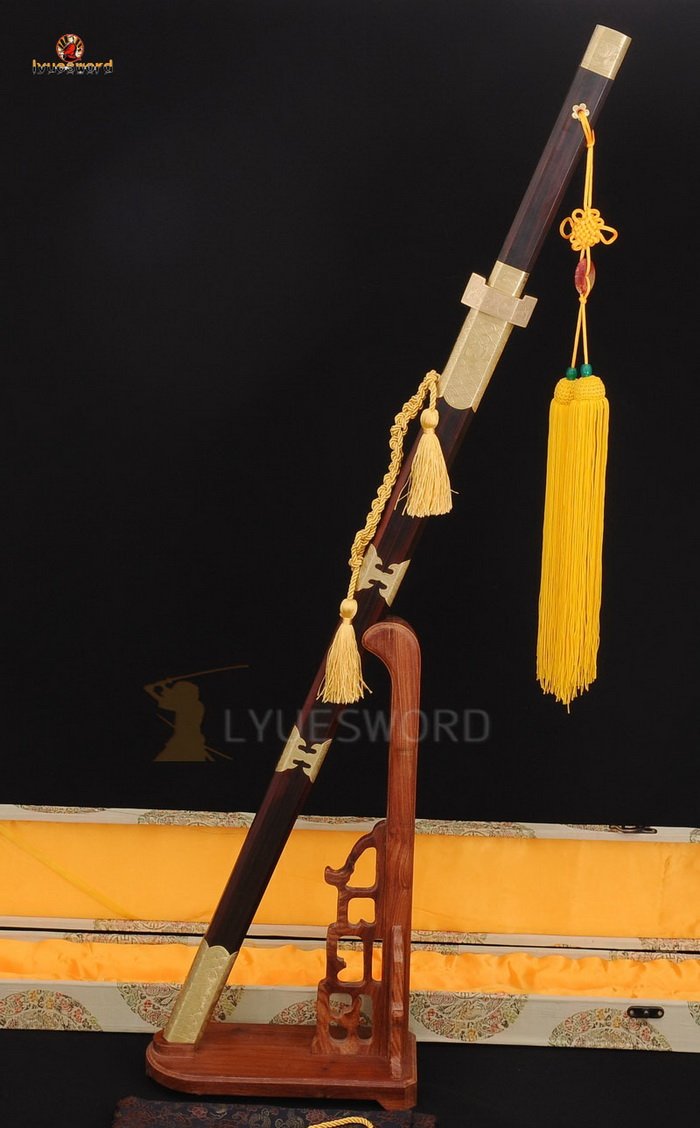 Lyuesword Chinese Sword Real Folded Steel Sword Chinese Battle Sword Full Tang Sword