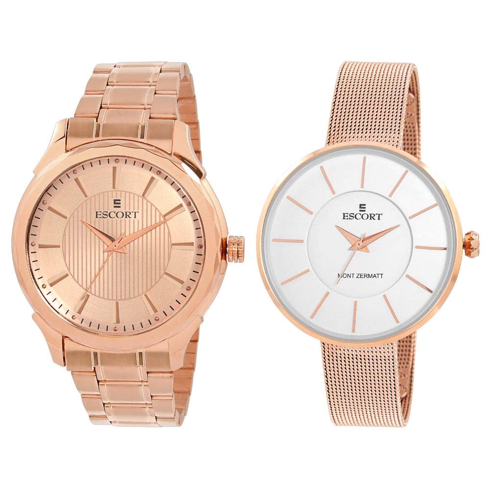 Escort Analog Gold Dial Unisexs Watch-E 2550-7178-7101 RGM (B08FVR1NNC) Amazon Price History, Amazon Price Tracker
