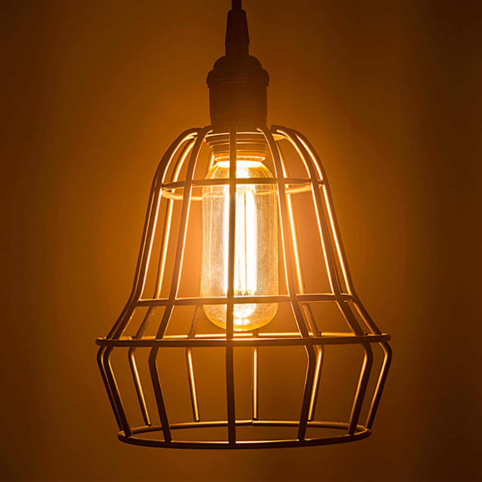 Bombilla Tubular filamento LED Antigua Estilo Edison Regulable 6 W, lámpara Cabeza, Forma Tubular T45, reemplaza la lámpara incandescente 60 W, 600 LM, 4 Paquetes, 6,00 W
