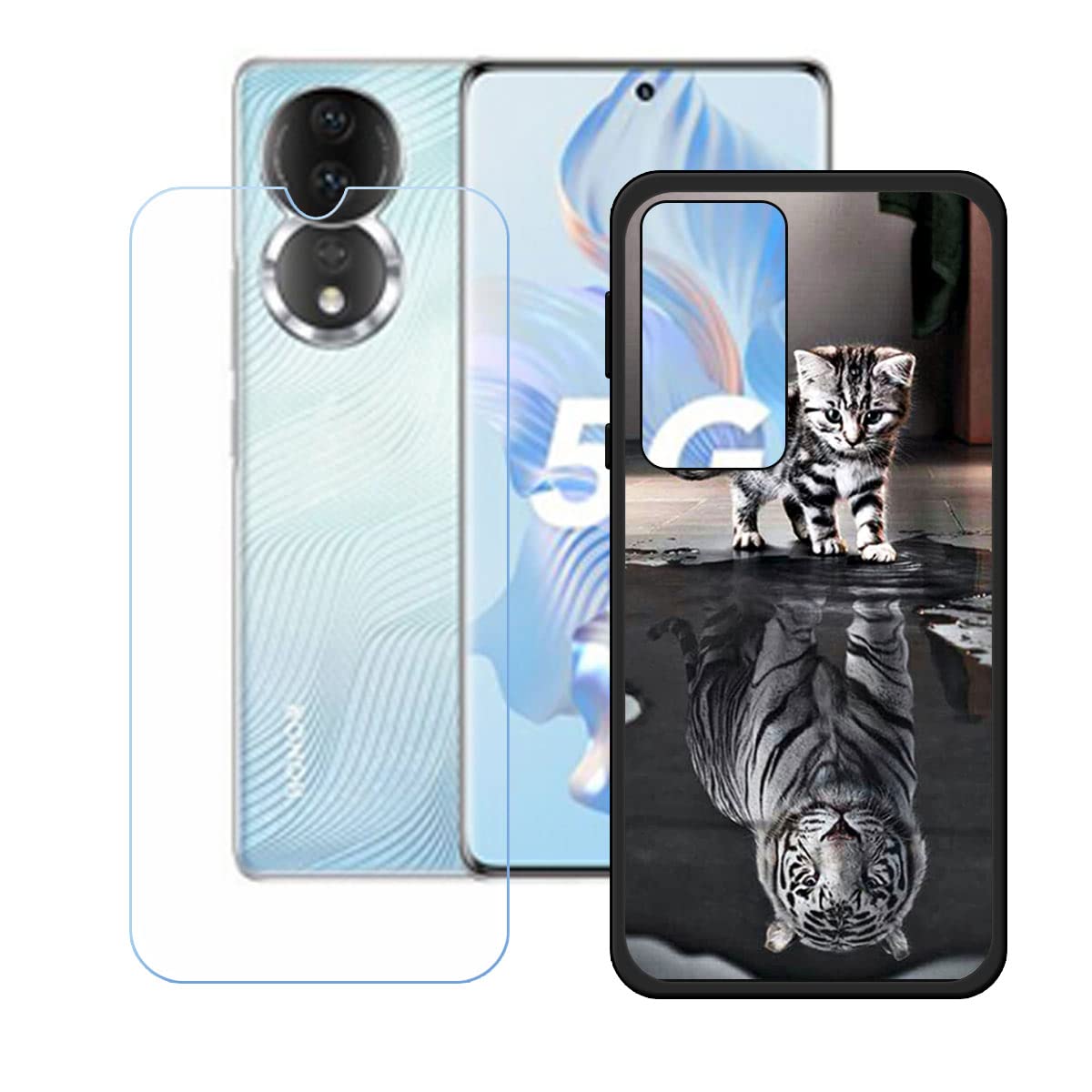 Cover Trasparente TPU + Vetro Temperato Per HONOR 90, Custodia Antiurdo Con Pellicola