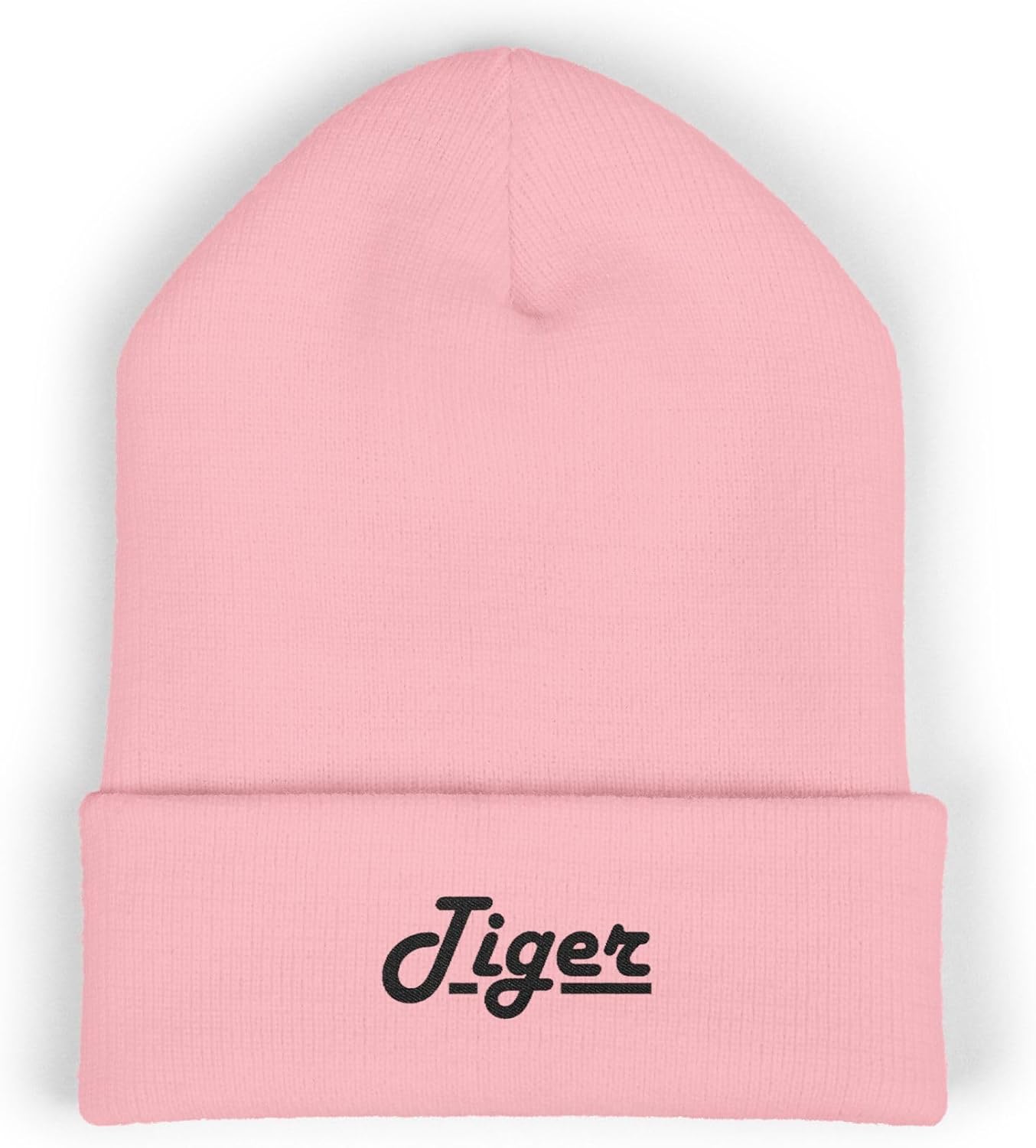 Premium Classic Cuffed Beanie Hat Gift - Tiger Embroidery Message