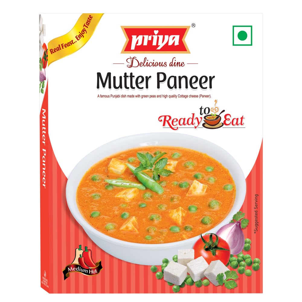 Priya Ready to Eat - Mutter Paneer, 300g
