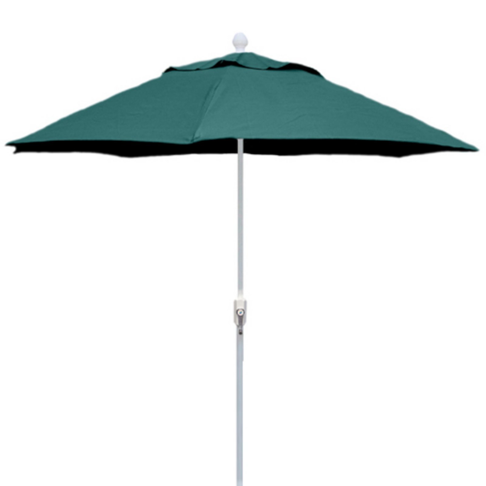 FiberBuilt Umbrellas Patio Umbrella with Push-Button Tilt, 7.5 Foot Forest Green Canopy and Champagne Bronze Pole