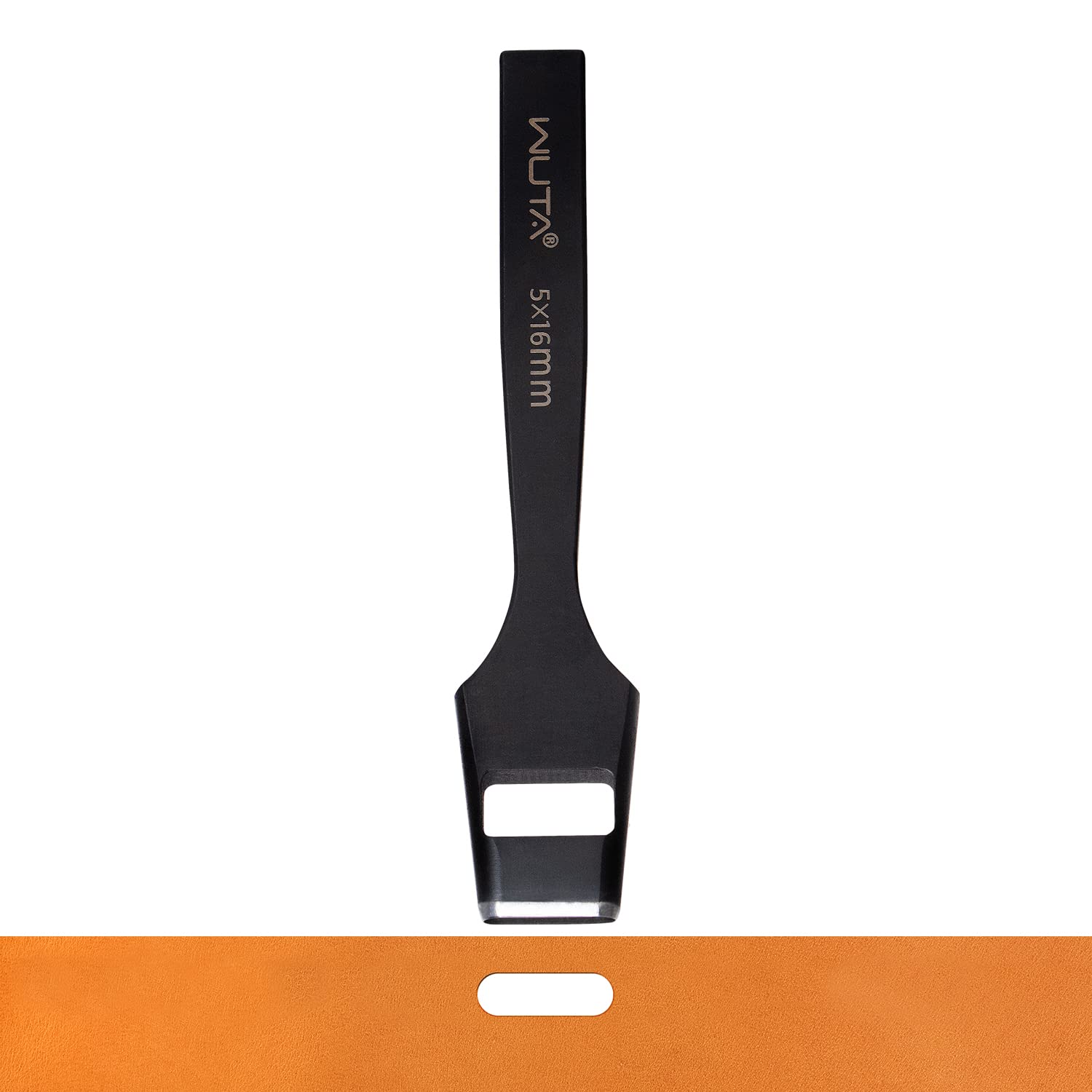 WUTABelt Hole Puncher Oval Hole Cutter Strap Watch Band Flat Punch Tools Leather Hollow Punch for Leather Crafting (5 * 16mm)