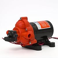 Vista 3 de Bomba de diafragma de agua con cebado automático 2,8 galones/min (10,6 l/min) 45 libras por pulgada cuadrada. Para la marina o autos caravana. 12