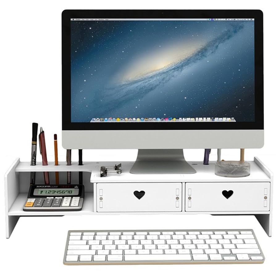 新品 薄型 木製 無垢 PC モニタースタンド 机上台 キーボード収納 モニタースタンド モニター台 幅50cm パソコン台 sny work's 机