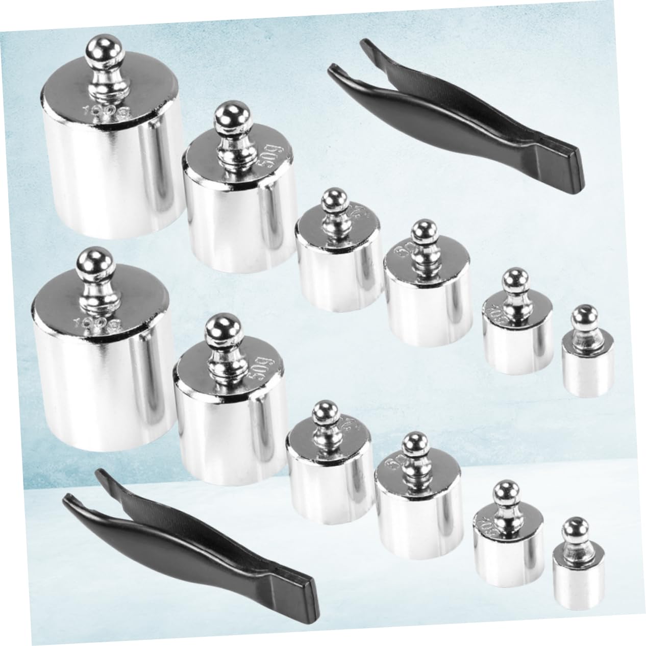 2sets Scale Calibration Weight Set of Precision Steel Milligram Scales Balance Calibration Weights Random Color