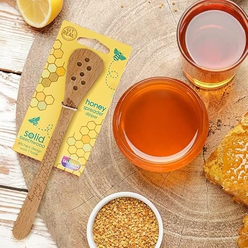 Talisman Designs Laser Etched Beechwood Honey Spreader | Honey Bee Design | Honey Spoons | Cooking Beechwood Utensils | Honey Server | Kitchen Utensils #TOP2