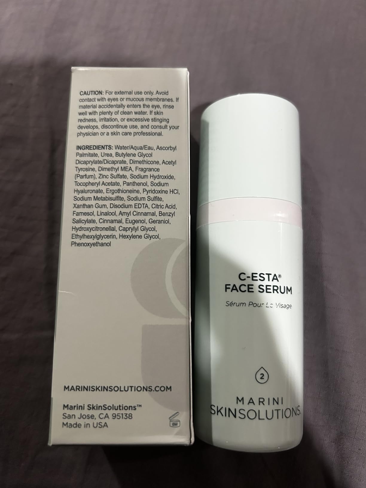 Marini SkinSolutions C-ESTA Face Serum - Lifts, Firms & Protects with Vitamin C, DMAE & Hyaluronic Acid - All Skin Types - Made in the USA - 1 fl oz