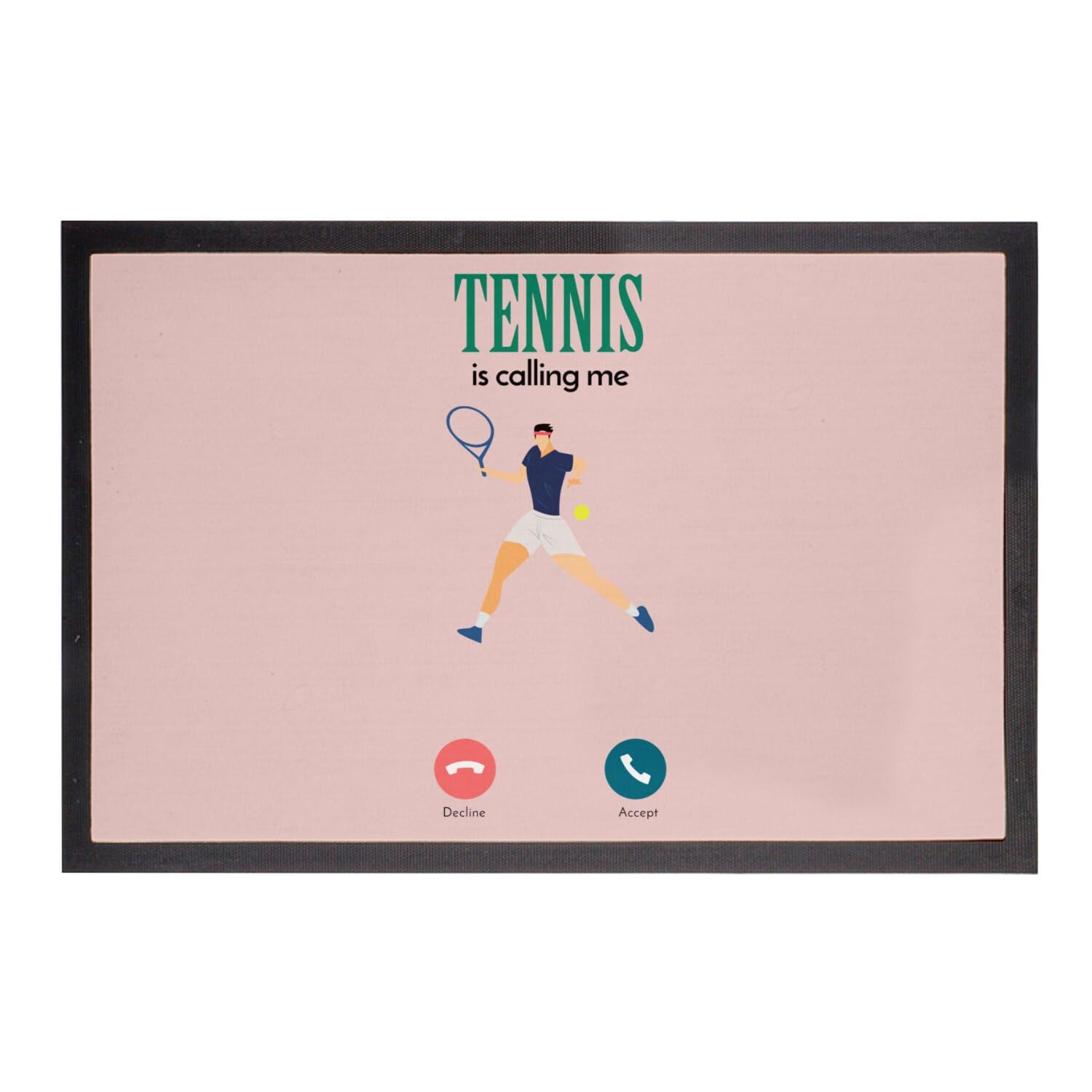 Paillasson rose tennis résistant 75x50cm pour garder votre entrée propre avec style
