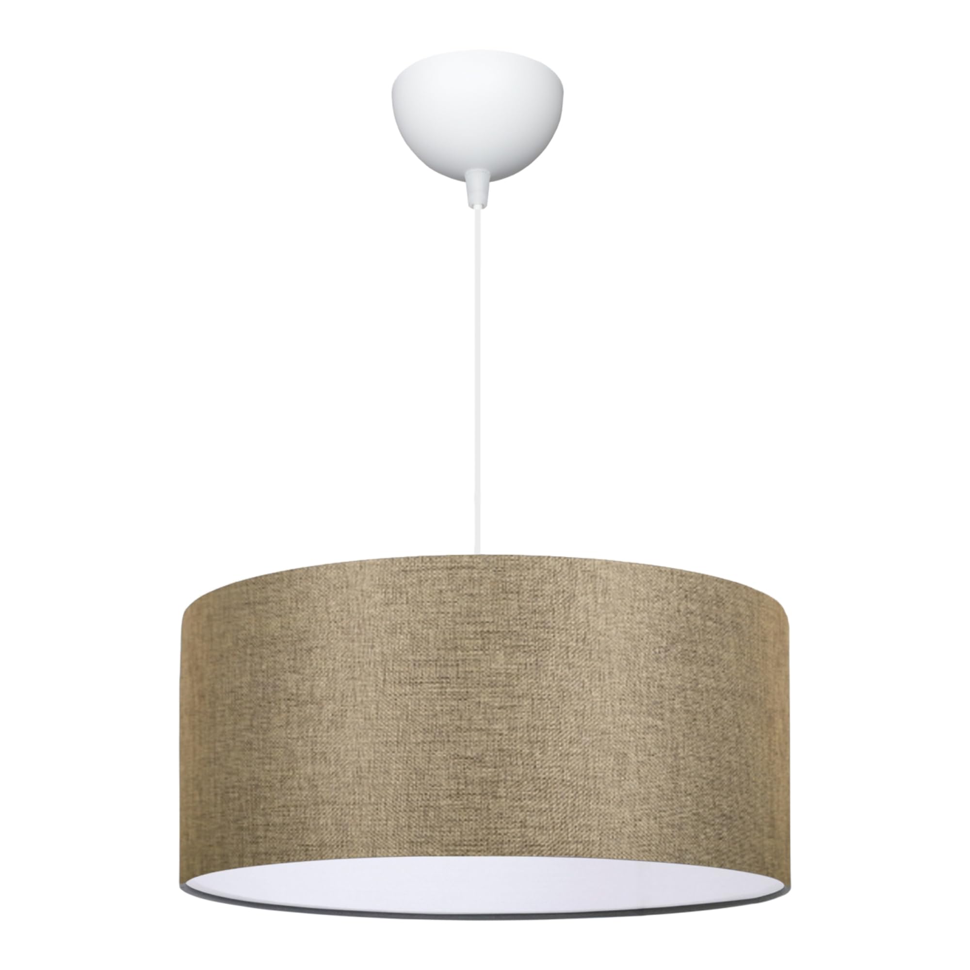 lux.pro Lámpara Colgante Lámpara de Techo Luminaria de Suspensión para Pasillo Restaurante 1xE27 20 W Plástico Tela 70 x Ø 38 cm - Beige