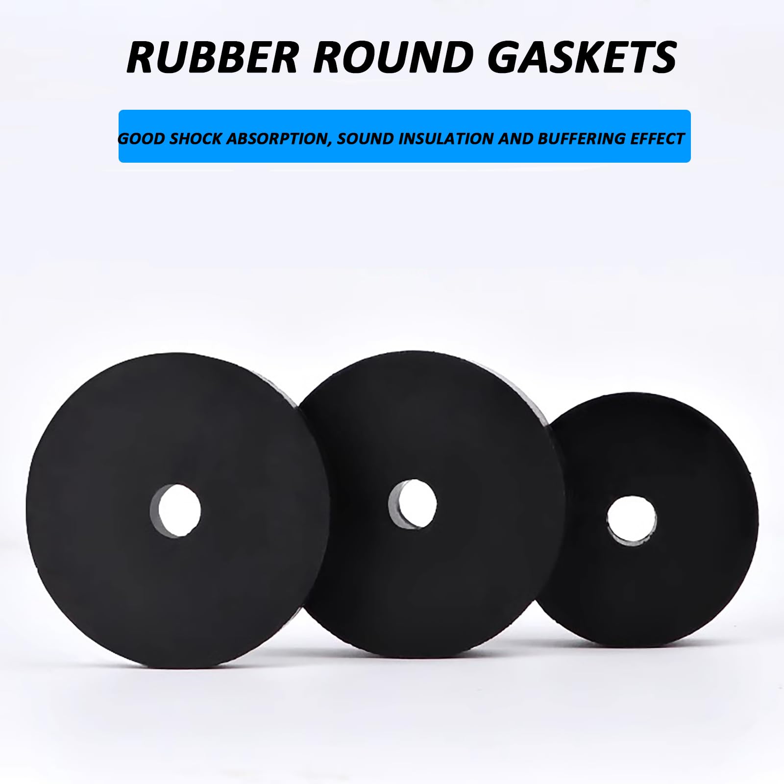 2 Stück Schwarze Flache Gummischeiben OD 150 mm, Gummischeiben in Mehreren Größen für Stoßdämpfung, Abdichtung und Rutschfestigkeit,Schwarz,150 * 30 * 20