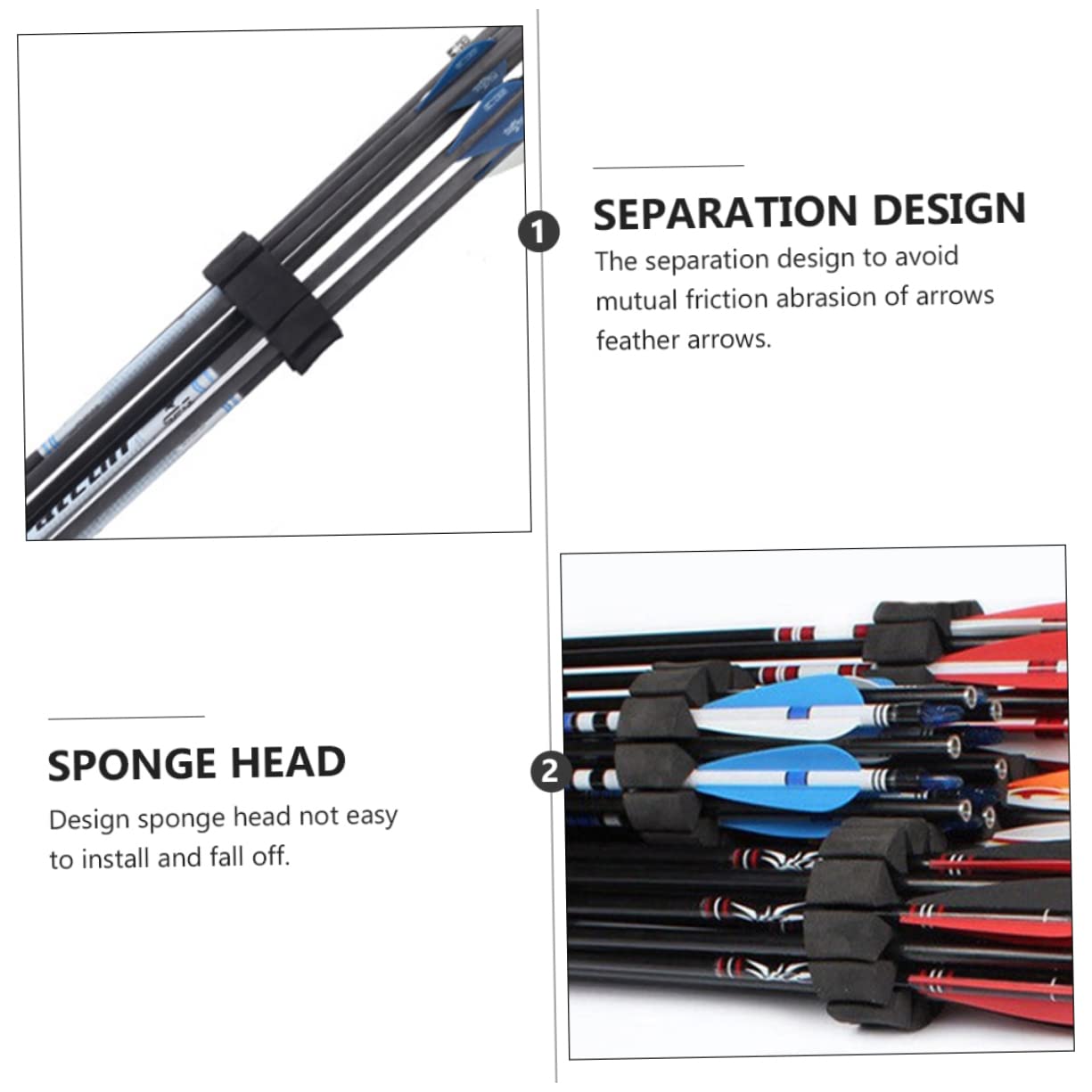BESPORTBLE 2sets Outdoor Arrow Accessories Arrows Compatible Separator Rack with Holders for 2pcs*2
