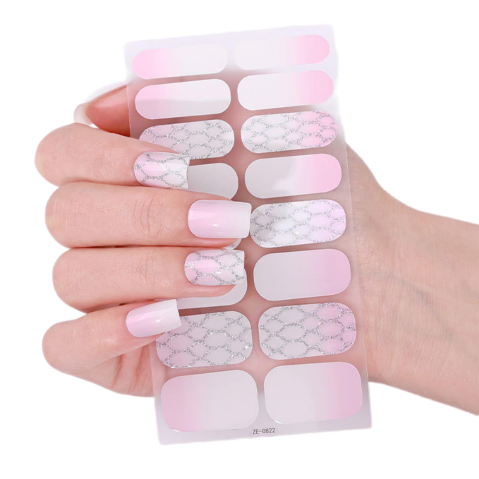 French Tip Gels Nails Strips Nails Polish Wraps Glittering Gels Nails Sticker Manicures Supplies Nails Art Decoration