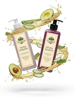 V-Lux Nature Handmade Shampoo & Conditioner Set – 16 oz Each | Natural, Sulfate-Free, Hydrating,Nourishing, Anti-Frizz,Eco-Friendly Hair Care Crafted with Love
