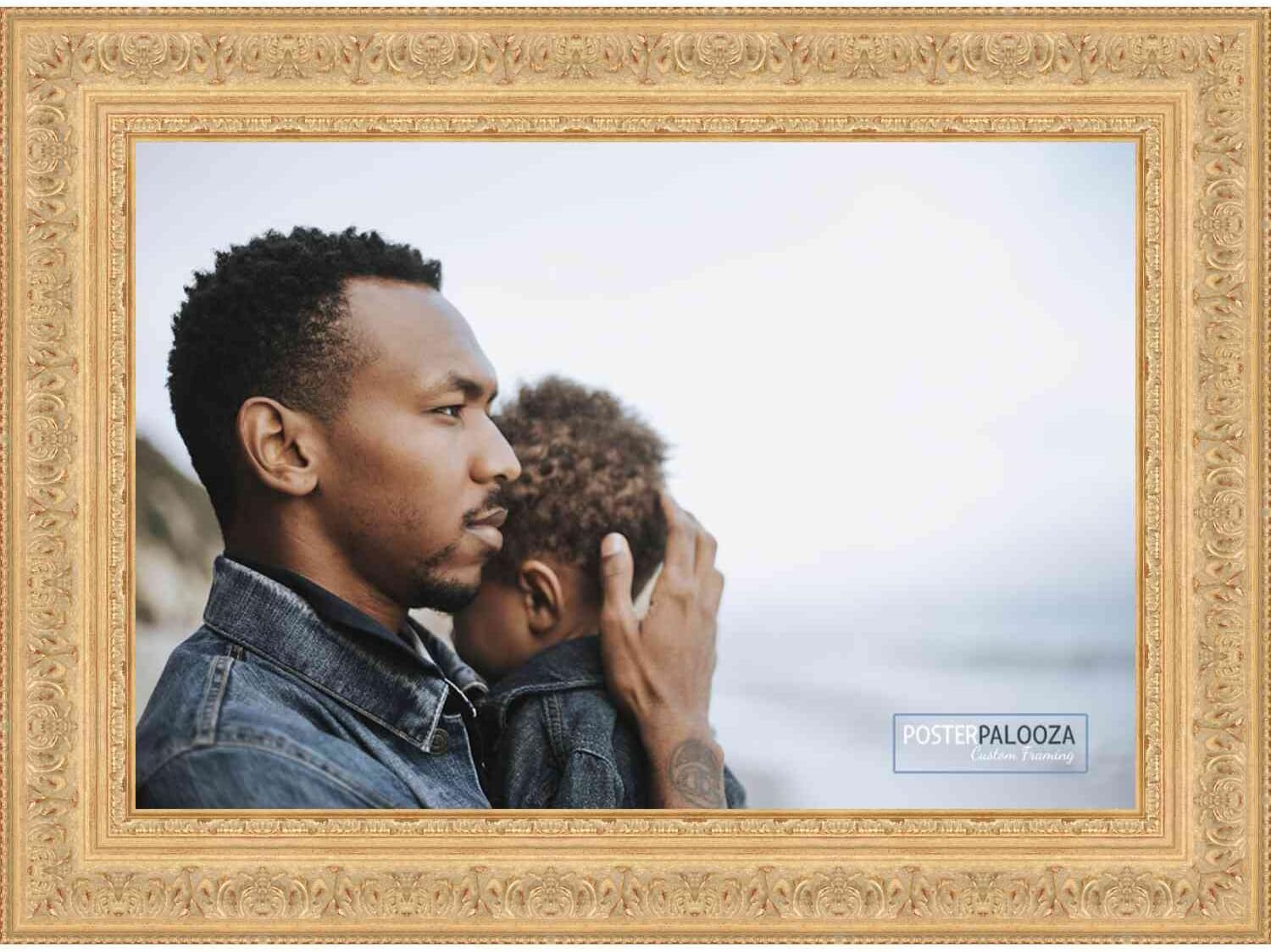 Poster Palooza 18x26 Ornate Gold Complete Wood Picture Frame with UV Acrylic Plexiglass, Foam Board Backing & Hardware Included