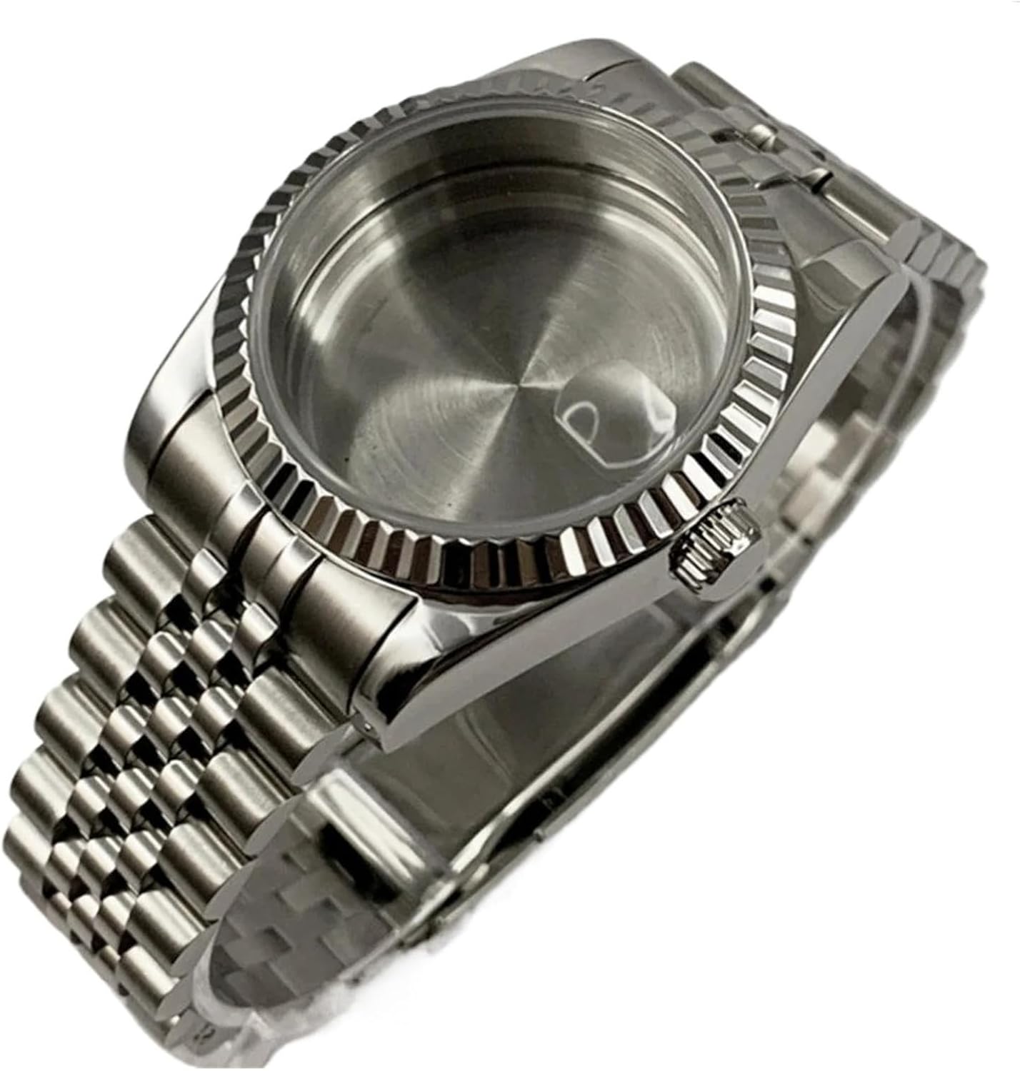 [SDFGUL] 36MM/40MM 溝付きカーブサファイアクリスタルケースストラップ、NH35 NH36 NH34ムーブメント対応