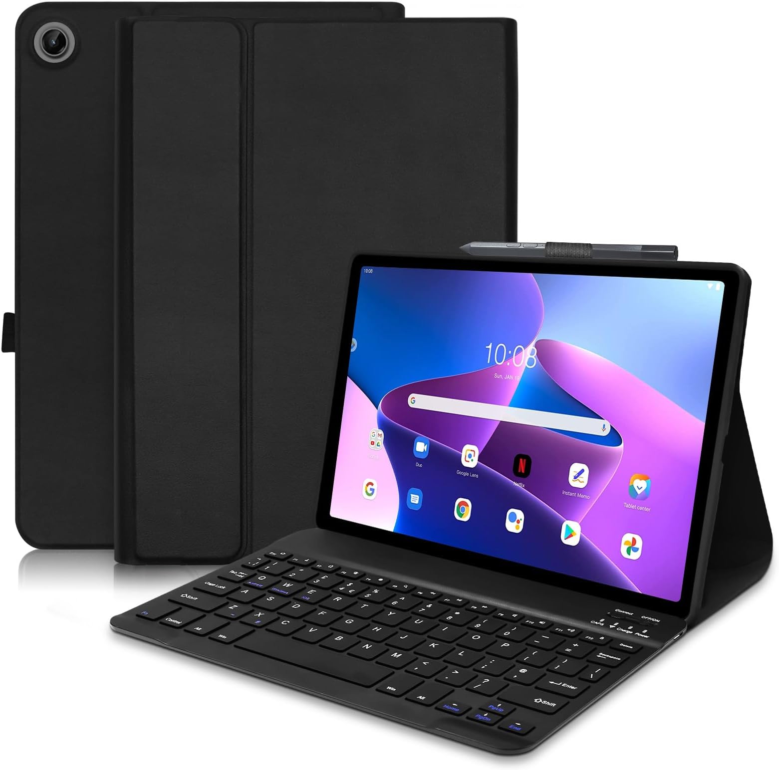 Keyboard Case for Lenovo Tab M10 10.1 (3rd Gen), Slim Smart Case with