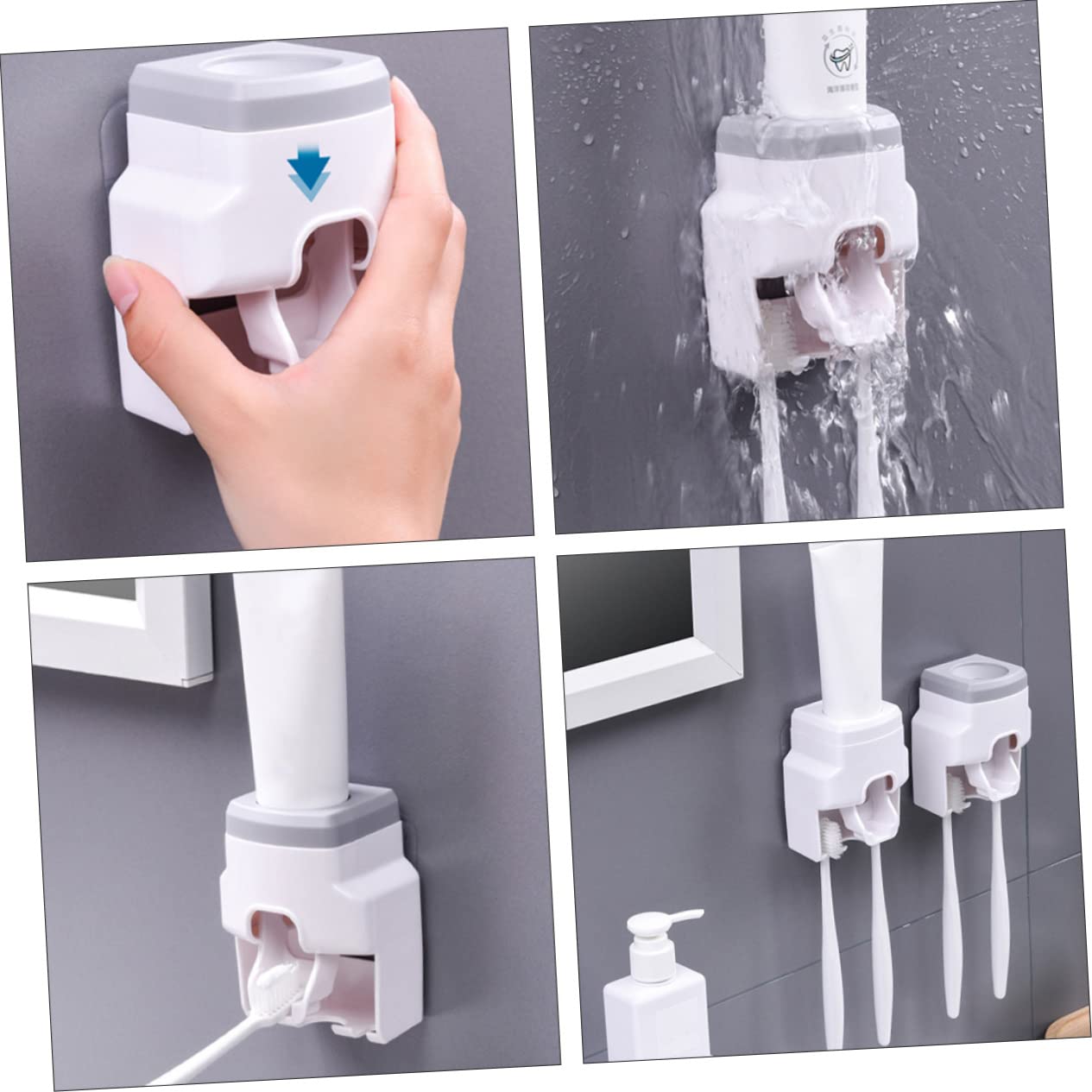 ULTECHNOVO 3 Pezzi Porta Spazzolino Da Denti Strumento Ventosa Tazza Totale Mousse Per Denti Stazione Di Ricarica Per Spazzolino Elettrico Da Parete Penna Ergonomica Ricaricabile Porta