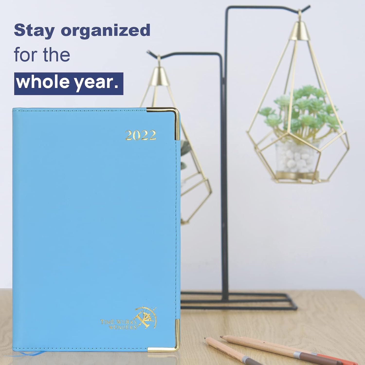POPRUN Daily Planner 2022 One Page per Day with Vegan Leather Hardcover - Agenda 2022 Hourly Appointment Book with Monthly Calendar, Pocket Size 4.25" x 6.75", Pink : Office Products