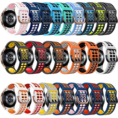 20mm Replacement Smartwatch Wrist Strap for Samsung Galaxy Watch4 44 40mm Silicone Watchband Watch 4 Classic 46 42mm Bracelet (Color : Color K, Size : Classic 42mm)3