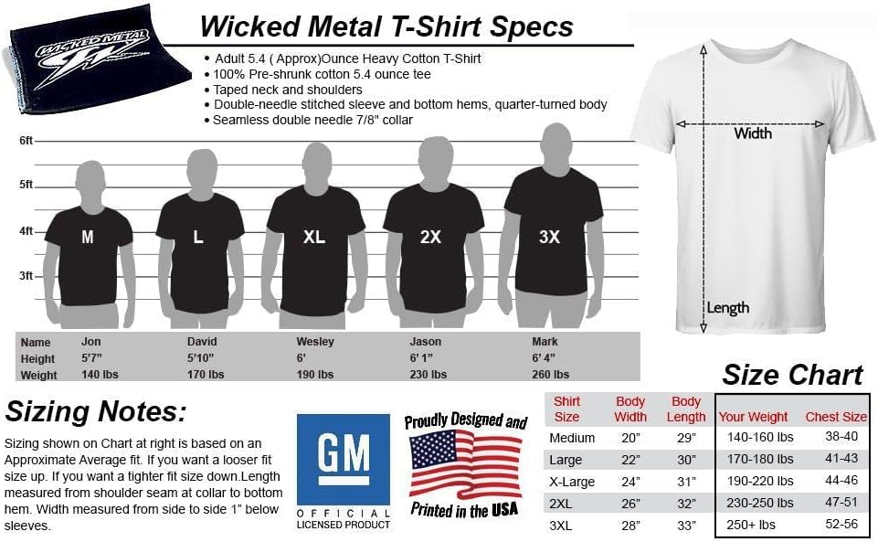 Miniatura 3 de Wicked Metal Bel Air Stylized, 57 Chevy Camisa, Muscle Car Shirt 1957 Chevy Bel Air