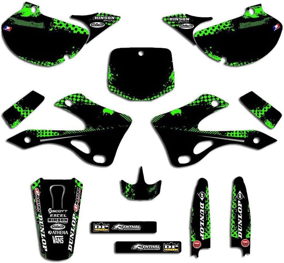 Graphics Kit Decals Stickers for 1999 2000 2001 2002 Kawasaki KX125 KX250 KX 125 250 and Free Custom Number