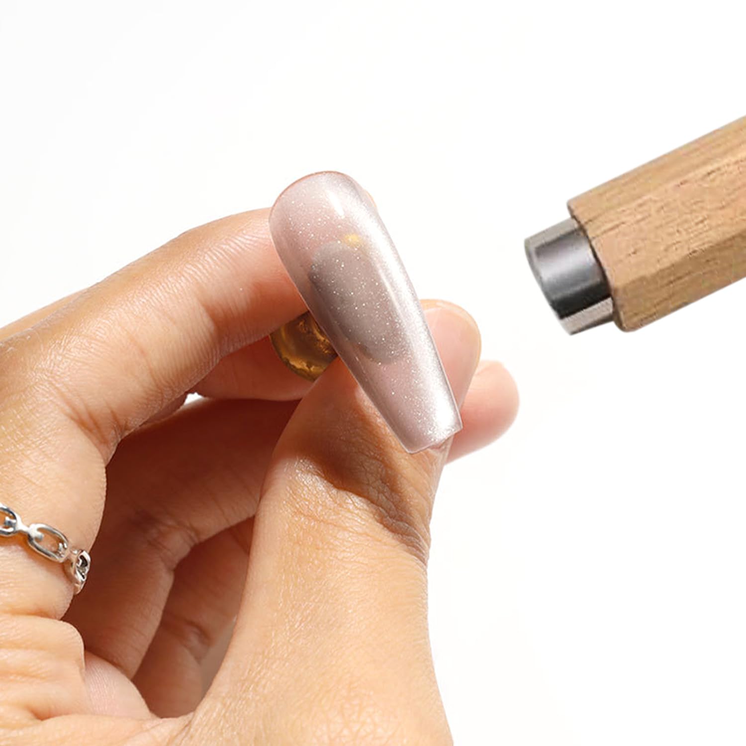 2 Pezzi di Occhio di Gatto Magneti, Chiodo Magnete Strumenti, Cilindrico Forte Magnetico Pietre, Adatto per Saloni di Bellezza E Casa Fai da Te Nail Art.
