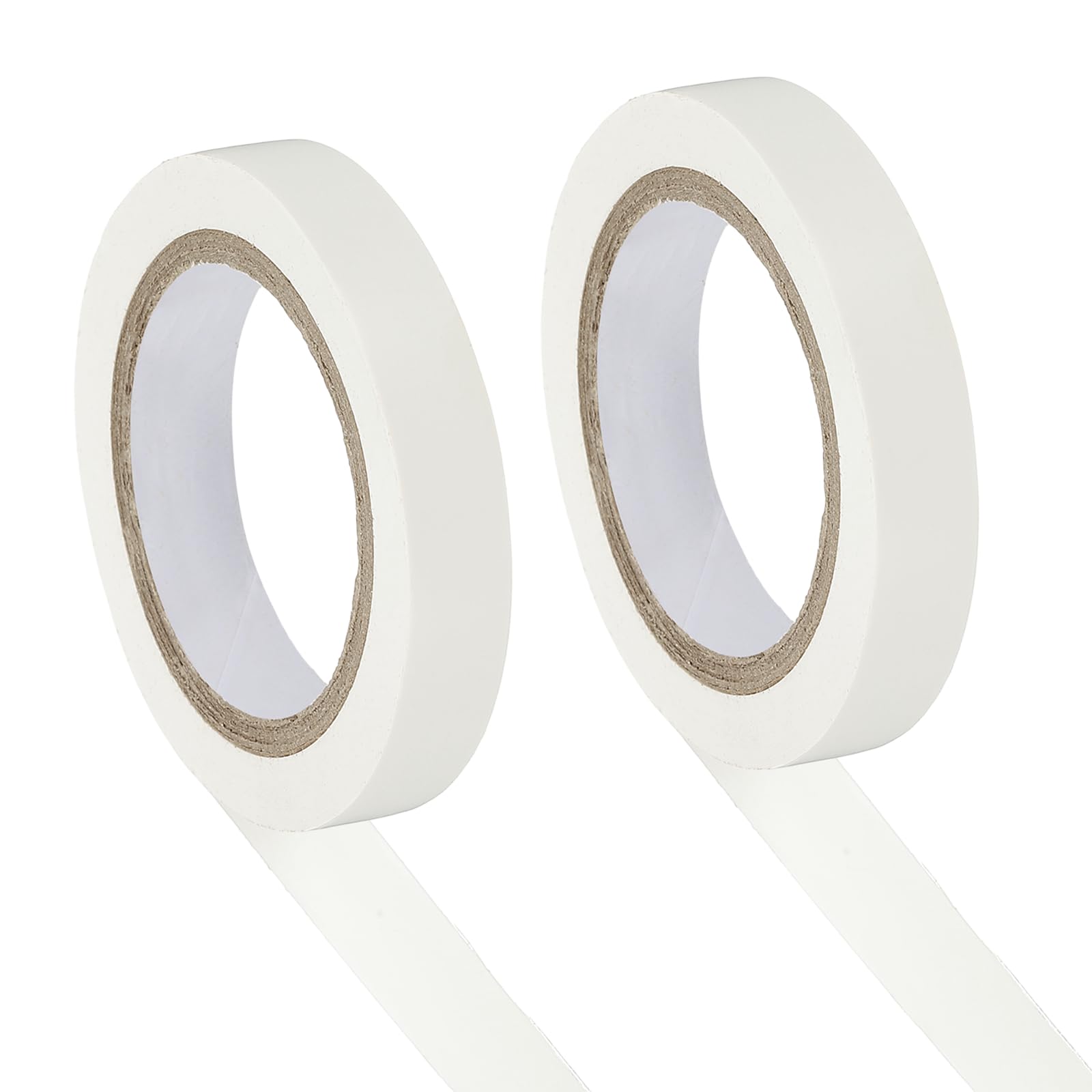 YELARXI Grip Fishing Tape, PVC Racquet Finishing Tapes Racket Accessories Sticky Seal - Fitting for (Tennis, Badminton, Squash), 2 Pack & 32.8ft & White