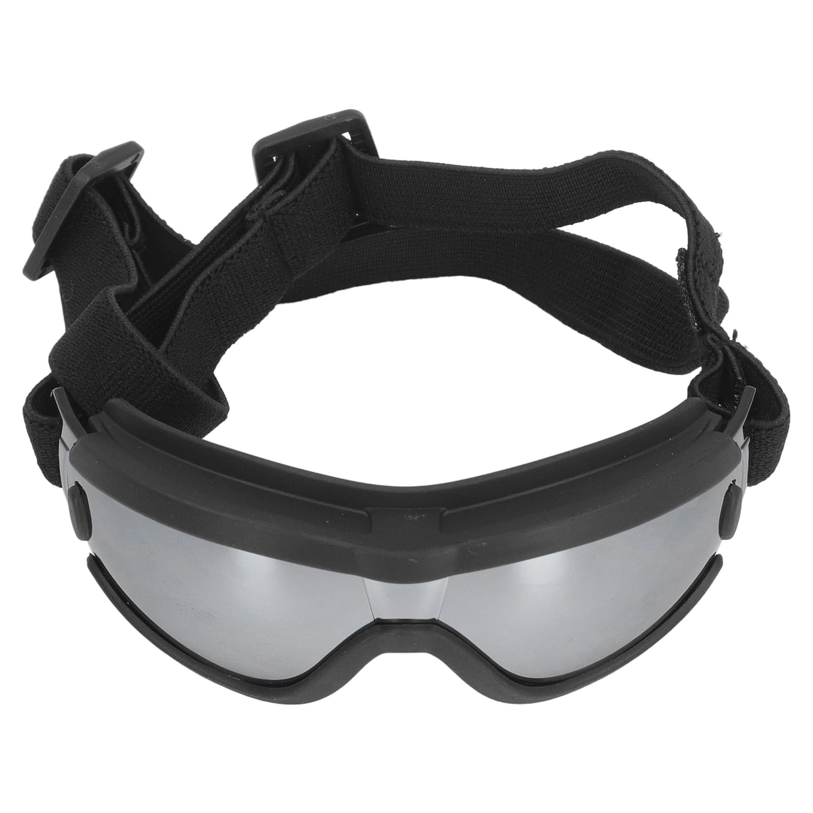 Generic Dog Goggles, UV Proof Adjustable Lens Strap Dog Sunglasses Multi Layers Sponge Lining for Cycling (Silver)