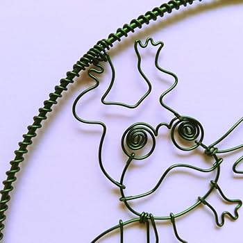 メダルねこちゃんのおしゃれスイートリースワイヤークラフト布細工ワイヤーアート メダルねこちゃんのおしゃれスイートリースワイヤークラフト布