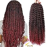 Youngther 7 Packs 18 inch Passion Twist Hair Water Wave Crochet Hair for Passion Twist Bohemian...
