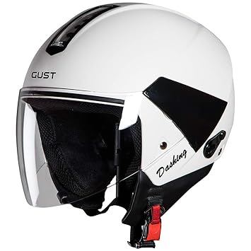 Steelbird SB-33 7Wings Gust Dashing Open Face Helmet (Large 600 MM, White with Plain Visor)