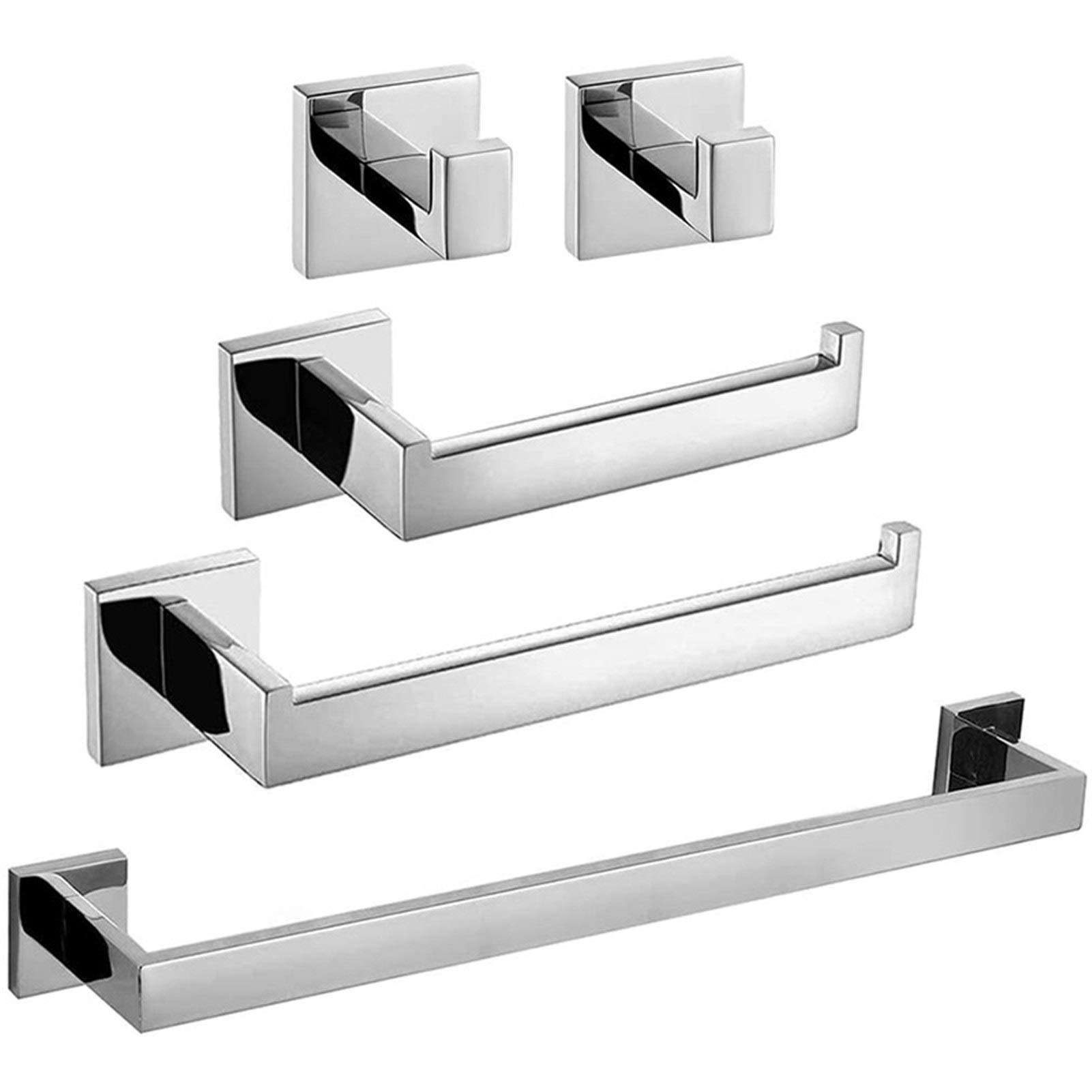 Accessoire de salle de bain haut de gamme CRODY set de 5 pièces en métal brossé
