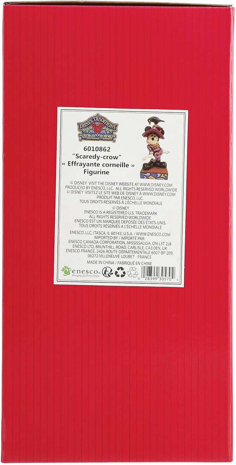 Enesco Jim Shore Disney Traditions Halloween Scarecrow Mickey Mouse Figurine, 7.625 Inch, Multicolor