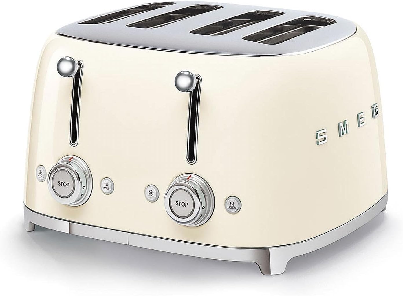 Cream Retro 4 Slice Toaster
