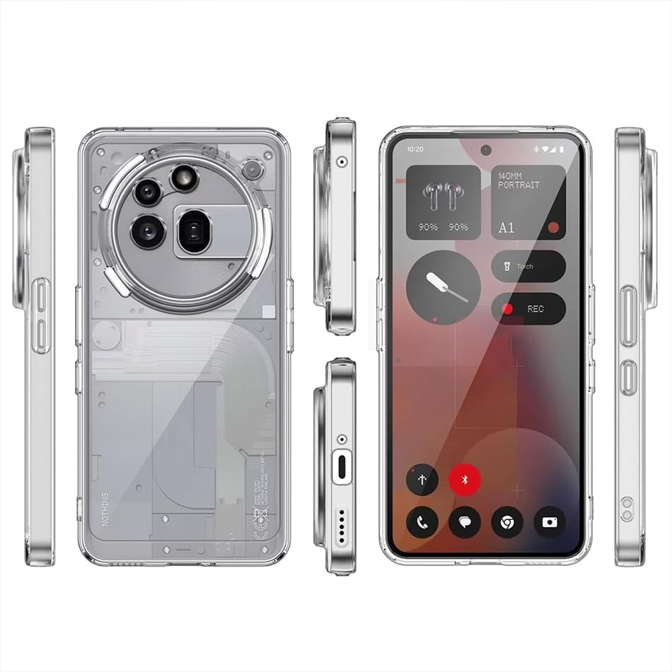 Image of DIZORO Compatible with Nothing 3A Pro Back Cover Case Clear,[ Anti Yellow ][Military Grade Protection] Hard PC Back Cover Transparent