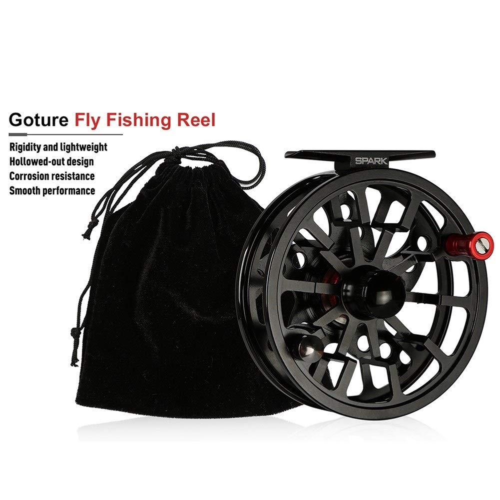 Portative Canne à pêche Pêche à la Mouche Reel Rod Set Combo 2,7M Fly Rod 5/6 7/8 usiné CNC Bobine en Aluminium avec la Ligne Fly Fly Lures Kit Complet avec Sac Amateurs