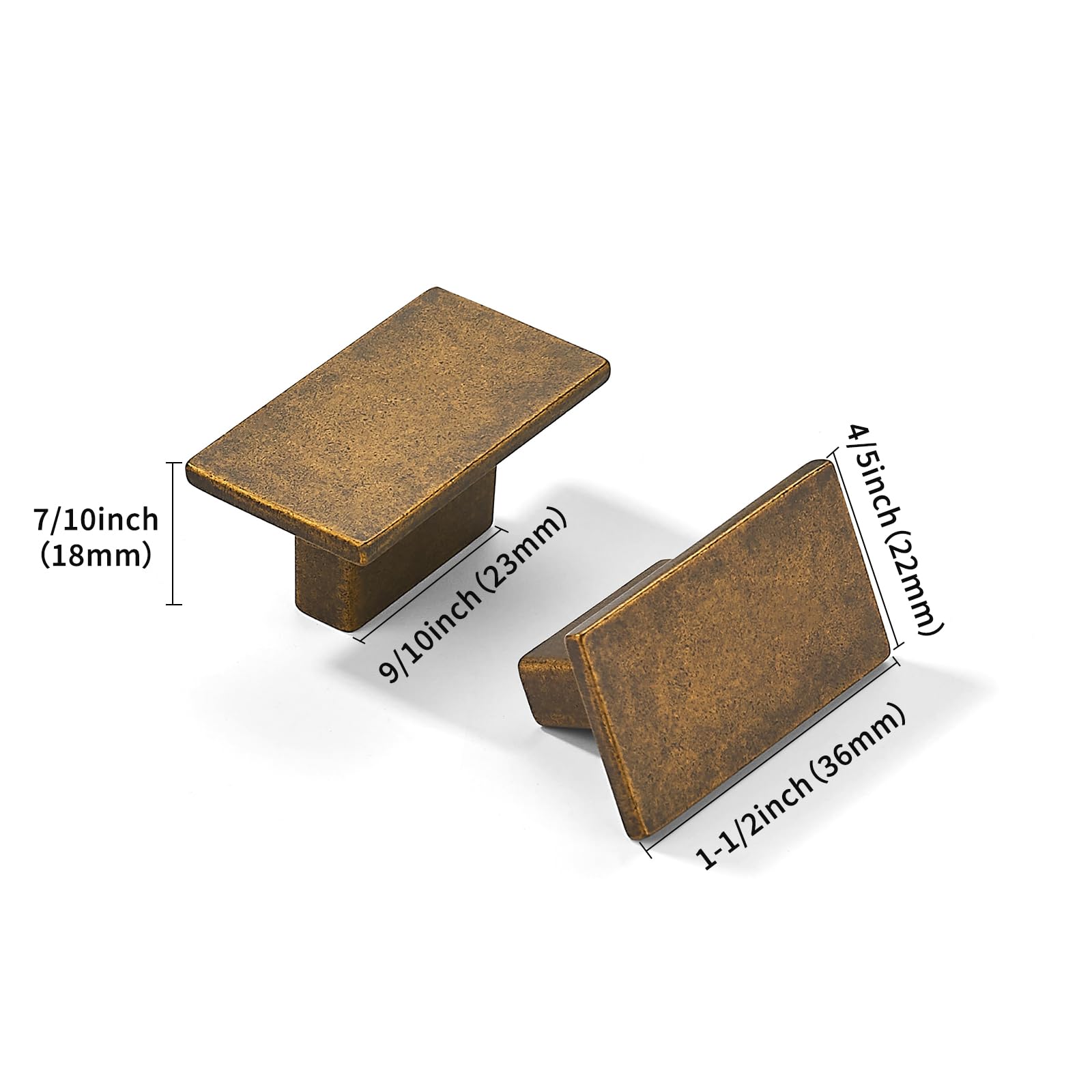 KHTUMEWARE-170025 Antique English Brass Cabinet Pulls CTC 10 in (256 mm) 10-Pack in Antique English Brass — KHTUMEWARE