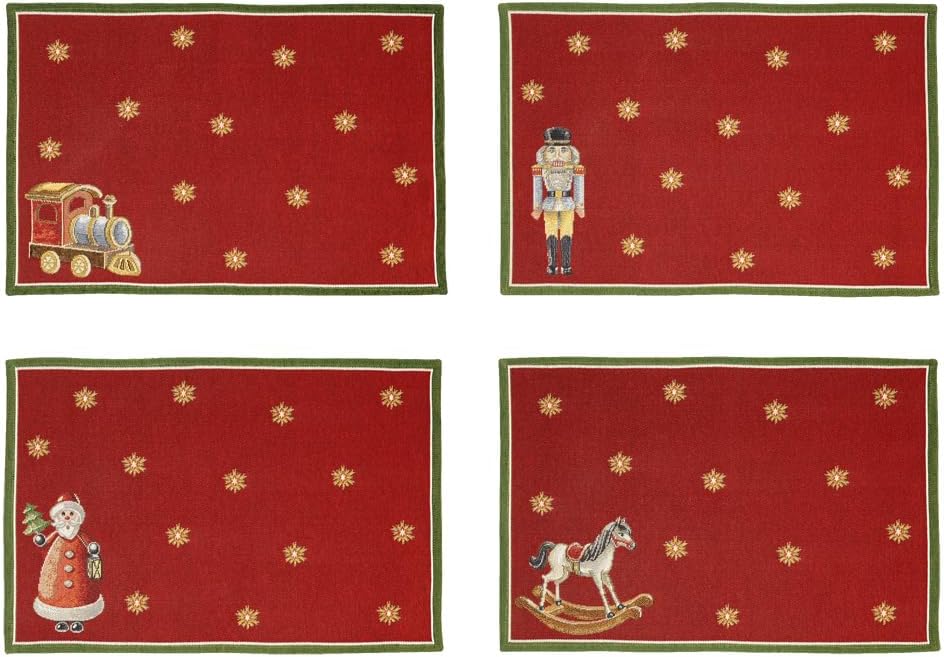 Villeroy & Boch Toy's Delight Anniversary Set Gobelin Placemat 4-Piece Set Cotton/Polyester Blend, 12.5x18.75in