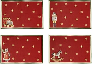 Villeroy & Boch - Toy's Delight Set de Aniversario salvamanteles Tapiz 4 Unidades Colorido, Navidad, Mantel Individual par...