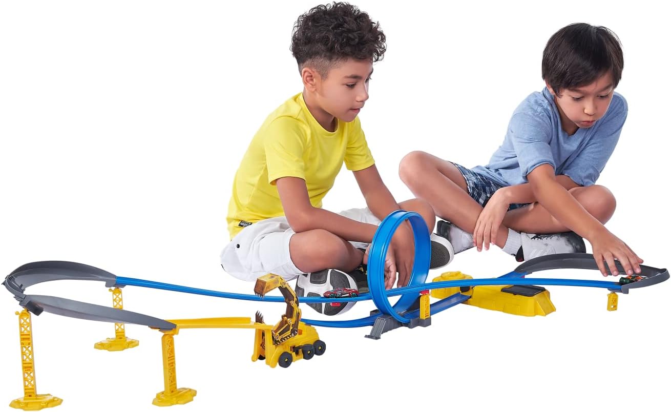 Metal Machines Construction Destruction Trackset for 4 Years+ with Mini Racing Cars, Diecast Cars Race Track - Image 5