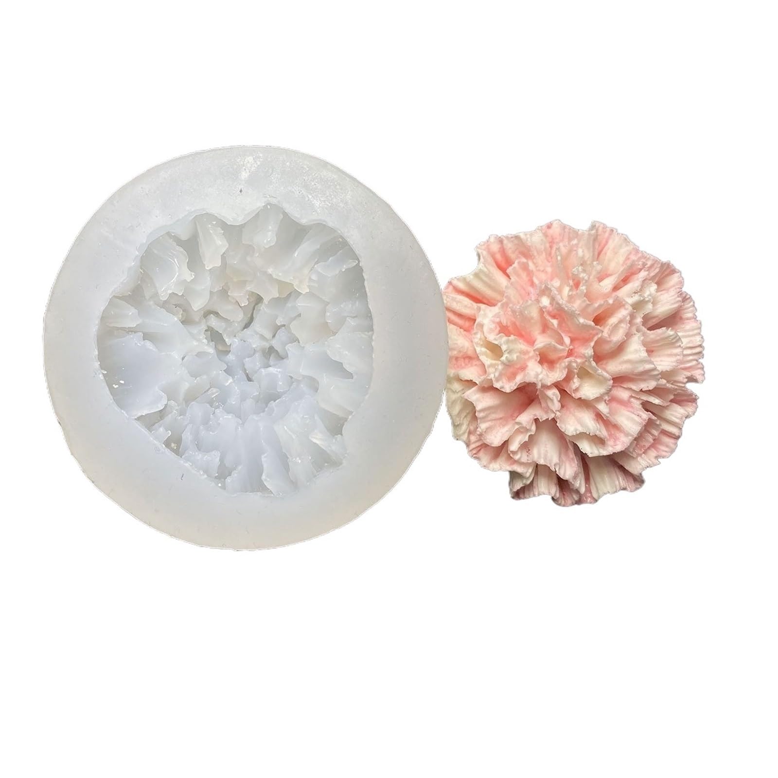 Moule à savon 3D en silicone souple haute précision rose pivoine jasmin lot de 5