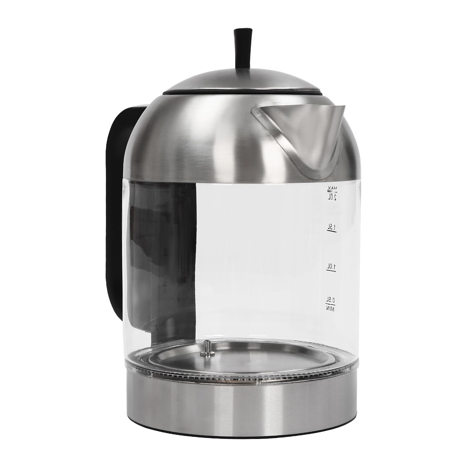 Bollitore da tè 2 in 1 in vetro per caffè e tè, 1800 W, doppio bollitore elettrico, teiera turca tradizionale per uffici, appartamenti